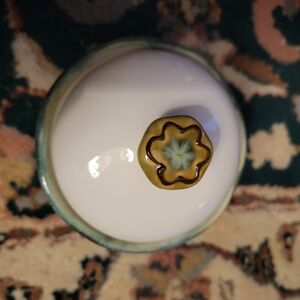 Sango White and Gold Food Storage Container